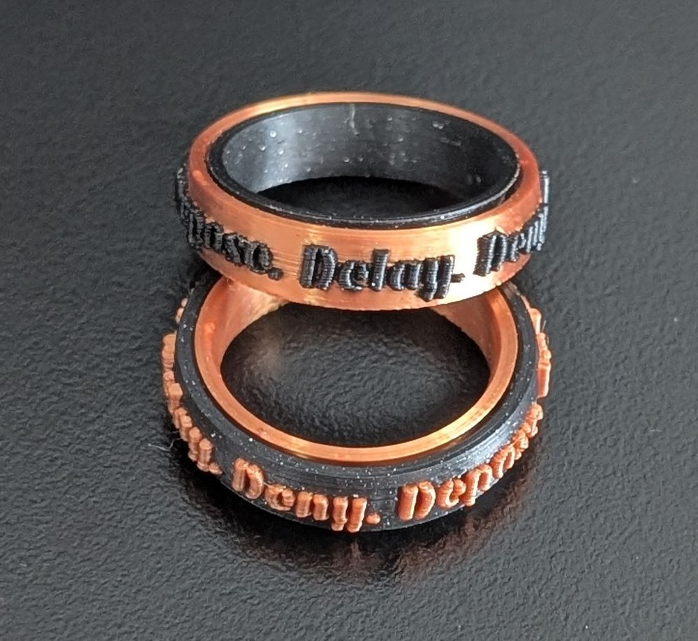 Delay, Deny, Depose Fidget Ring